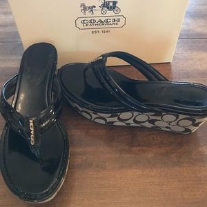 COACH BROWN SANDALS 8 1/2